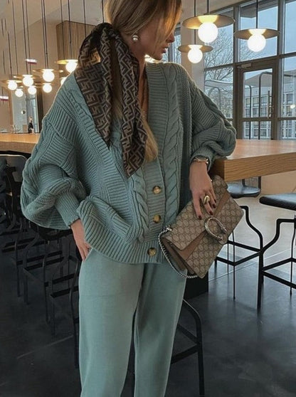 Comfortabele Dames Loungewear Set met Cardigan en Joggingbroek