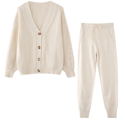 Comfortabele Dames Loungewear Set met Cardigan en Joggingbroek