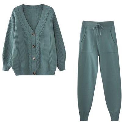 Comfortabele Dames Loungewear Set met Cardigan en Joggingbroek