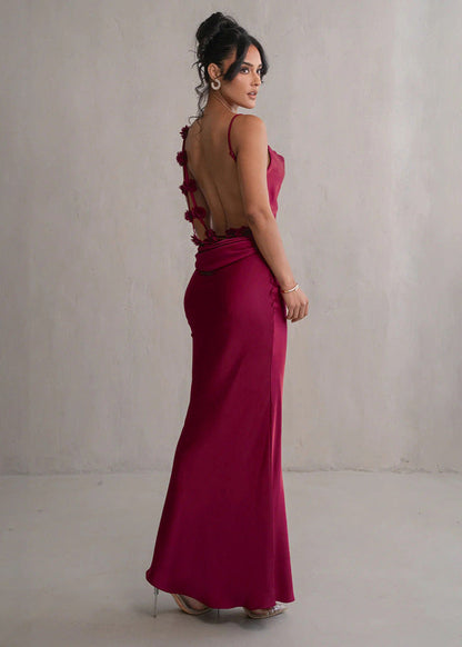 Norie | Floral Backless Dress