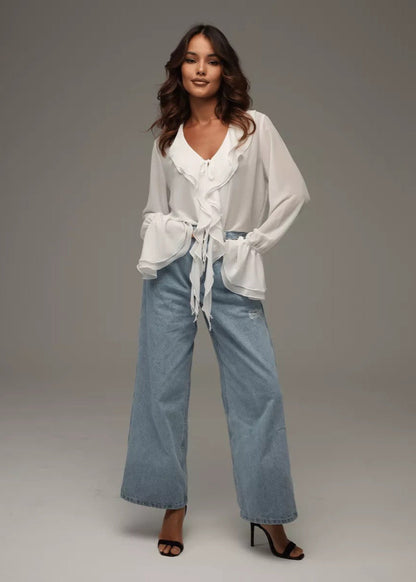 Augusta | Ruffled Chiffon Blouse