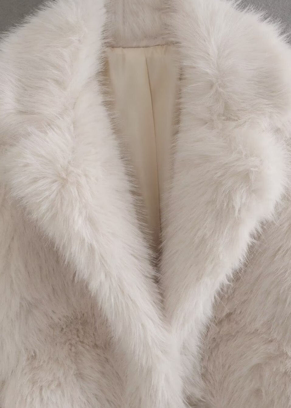 Luxe Elegante Dames Winter Jas met Zachte Faux Fur