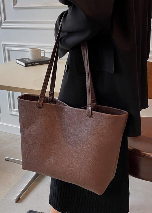 Trendy Ruime Dames Schoudertas met Zacht Leer