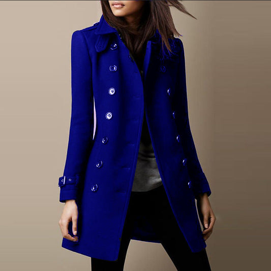 Roxanne | Elegant Double-Breasted Wool Coat