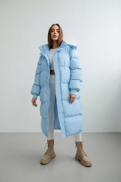 Oversized Lange Warme Dames Puffer Jas met Capuchon