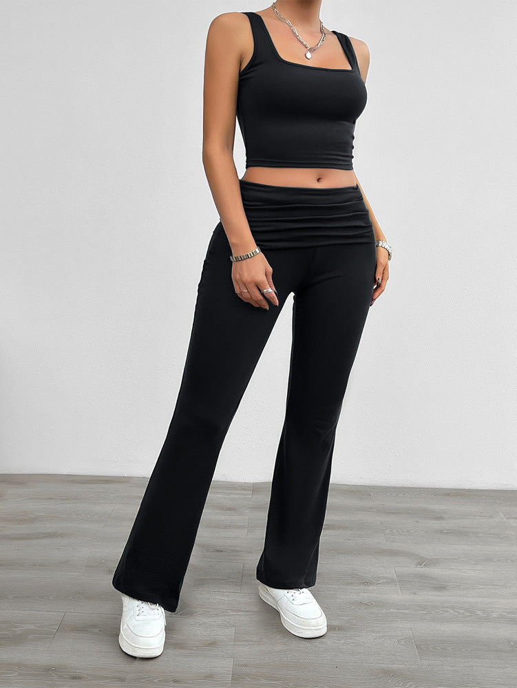 Stijlvolle Co-ord Set voor Vrouwen met Rechte Casual Broek