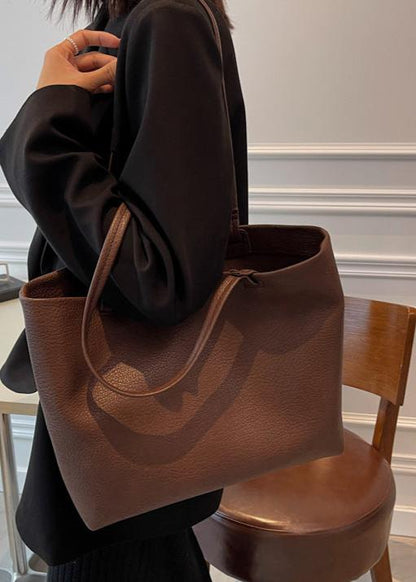 Trendy Ruime Dames Schoudertas met Zacht Leer