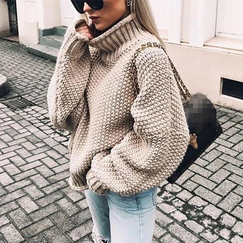 Warm Elegant Knitted Women's Turtleneck