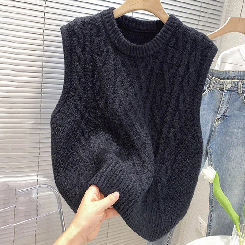 Trendy Comfortabel Dames Gebreid Gilet met Losse Pasvorm