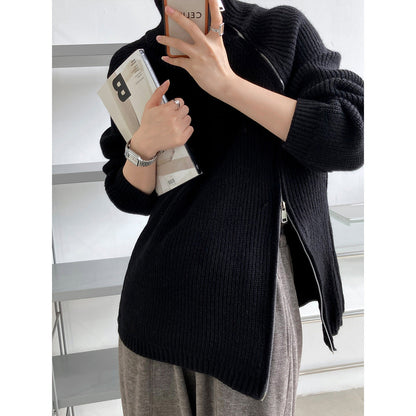 Comfortabele Oversized Gebreide Damestrui met Col