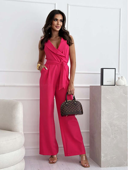 Rowan | Elegante Witte Jumpsuit met Ceintuur