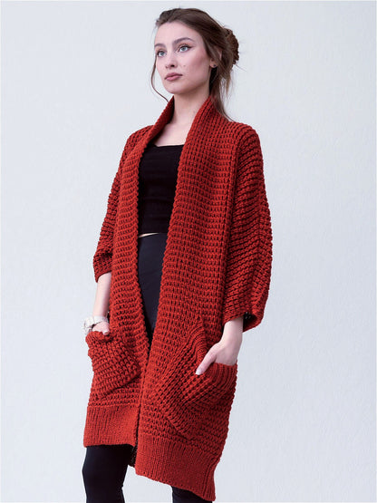 Oversized Comfortabele Zachte Dames Vest met Lange Mouwen