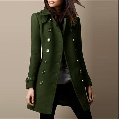 Chique getailleerde dames trenchcoat met lange pasvorm