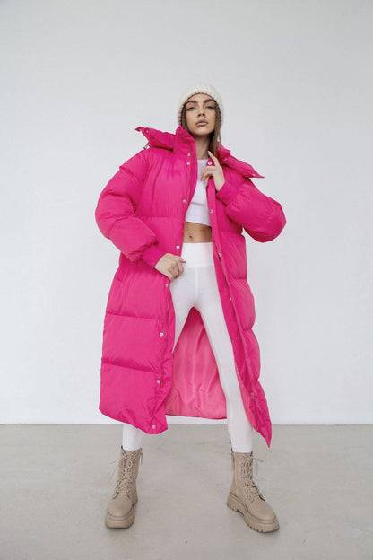 Oversized Lange Warme Dames Puffer Jas met Capuchon