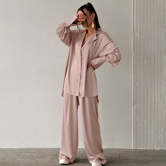 Oversized Dames Loungewear Set met Wijde Broek