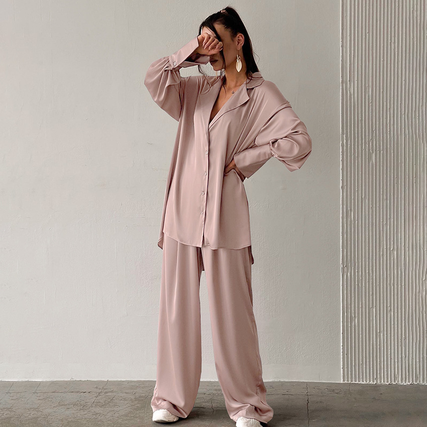 Oversized Dames Loungewear Set met Wijde Broek