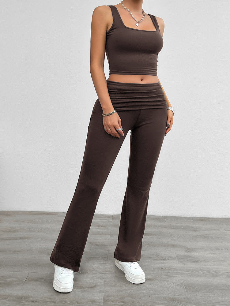 Stijlvolle Co-ord Set voor Vrouwen met Rechte Casual Broek