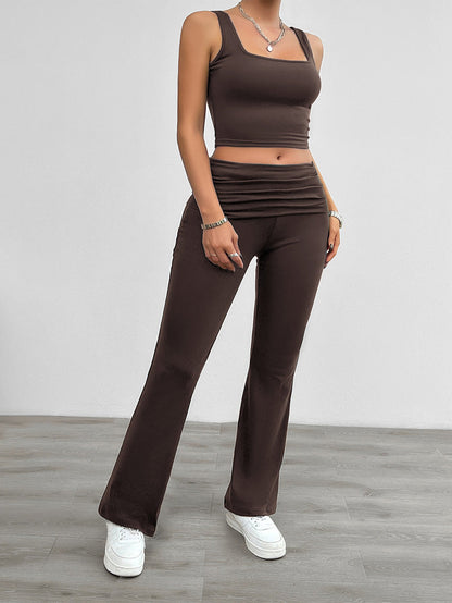 Stijlvolle Co-ord Set voor Vrouwen met Rechte Casual Broek