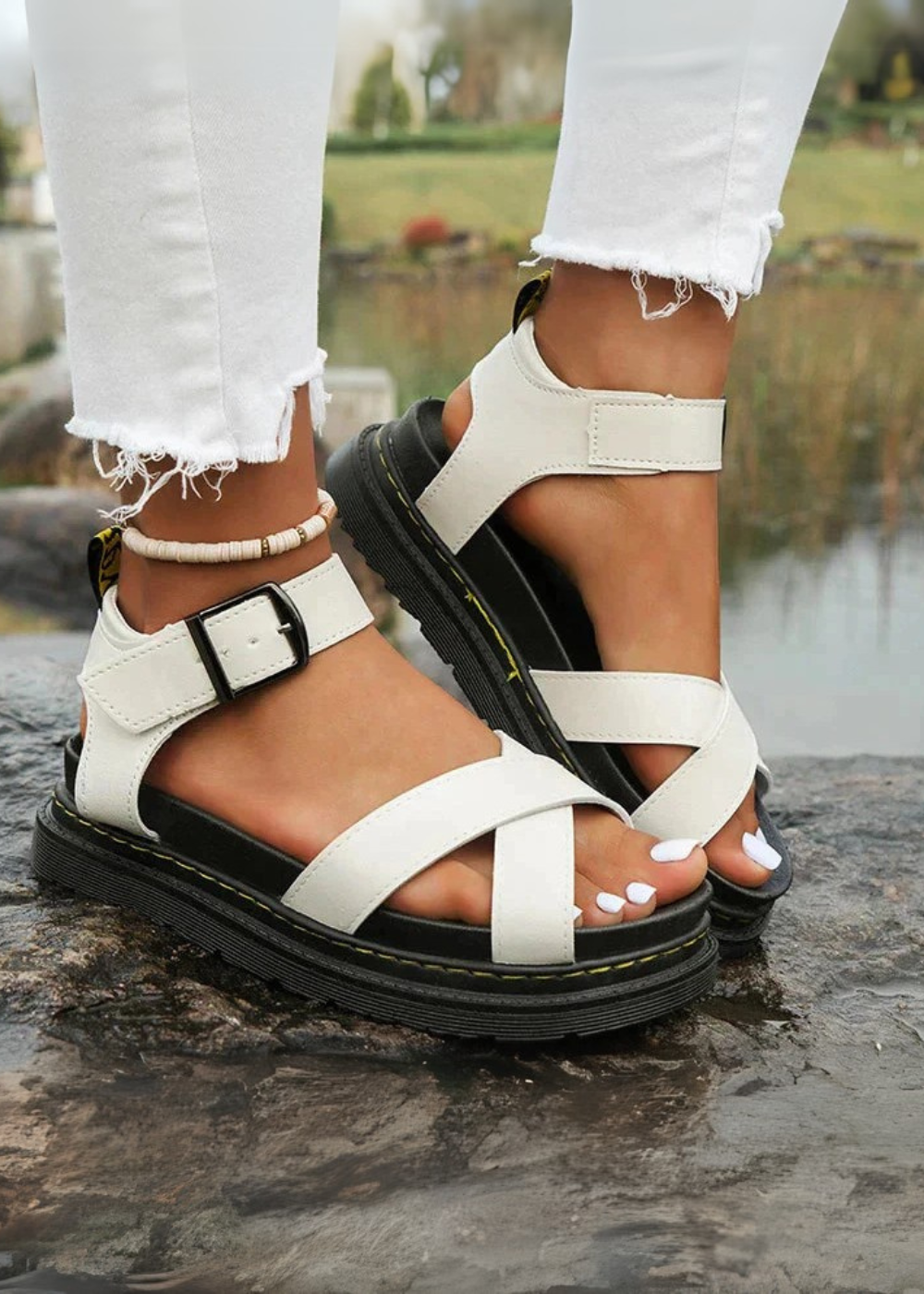 Hailey | Comfortabele Plateausandalen