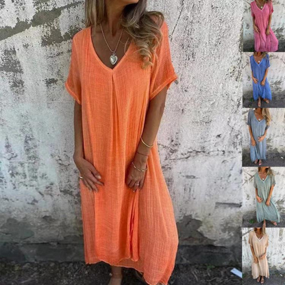 Nina | Luchtige Zomerjurk met V-Hals