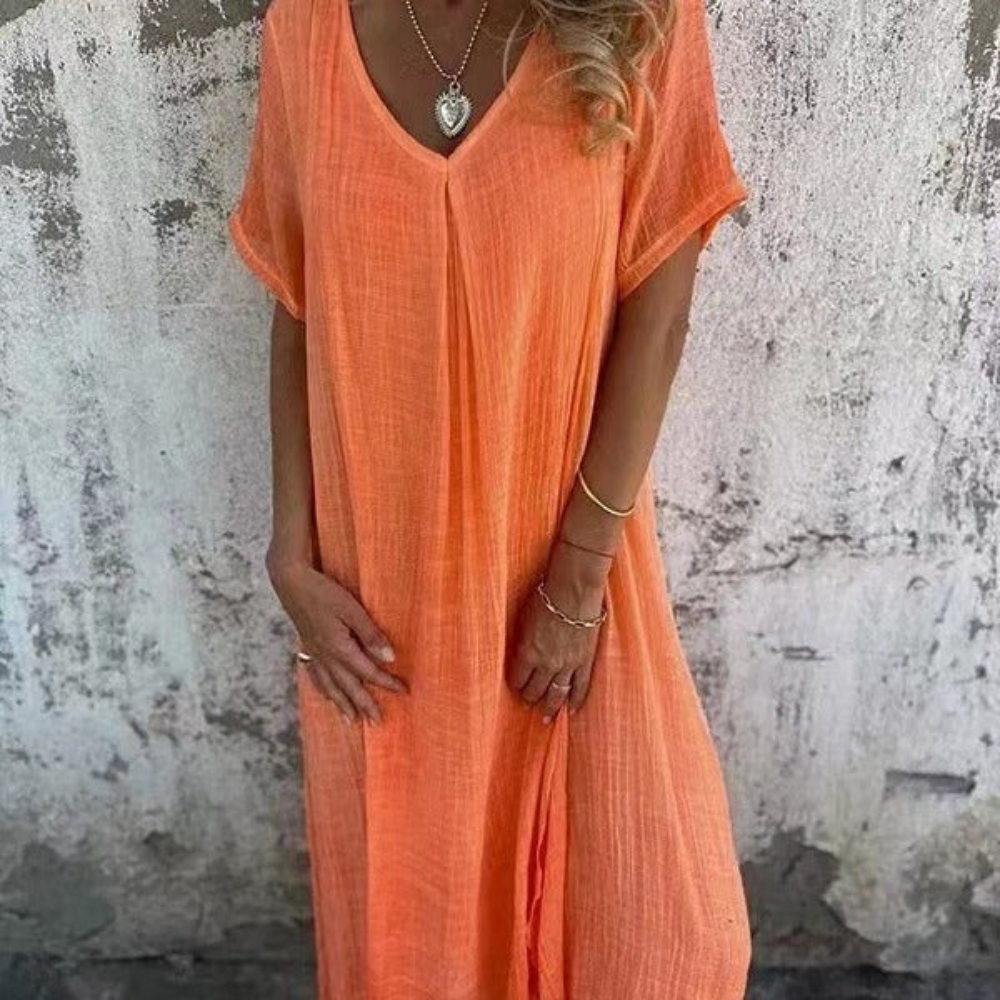 Nina | Luchtige Zomerjurk met V-Hals