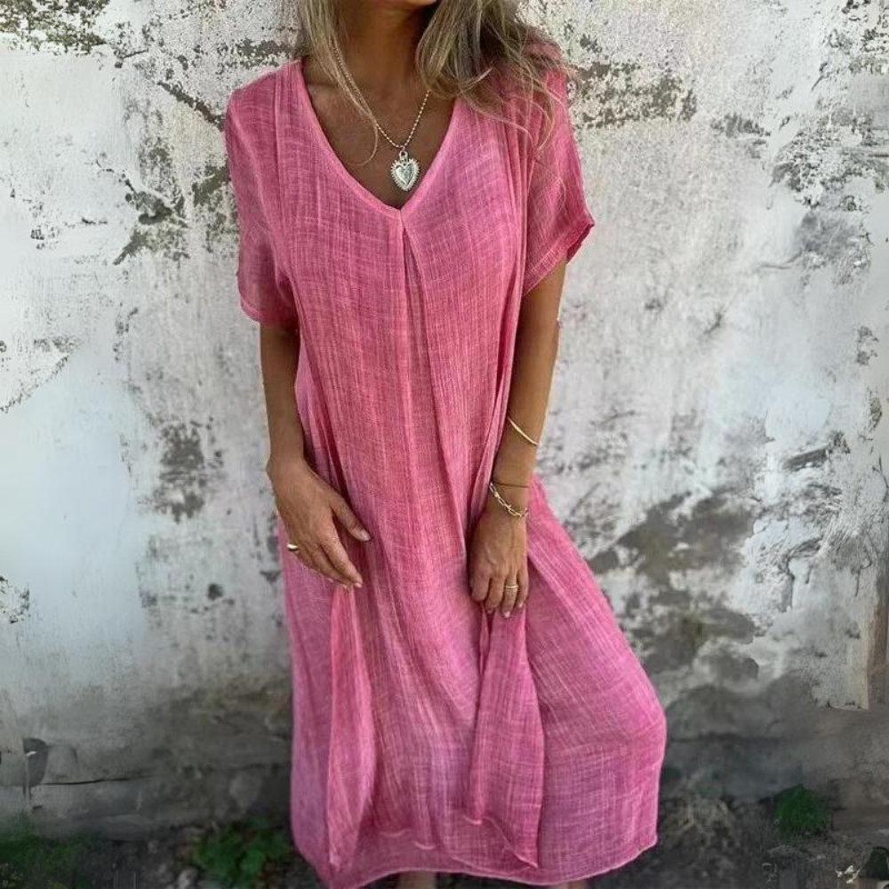 Nina | Luchtige Zomerjurk met V-Hals