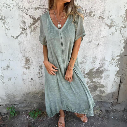 Nina | Luchtige Zomerjurk met V-Hals