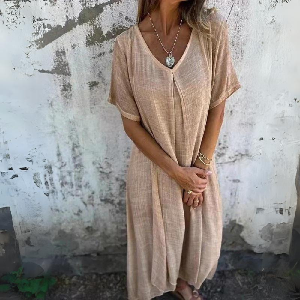 Nina | Luchtige Zomerjurk met V-Hals