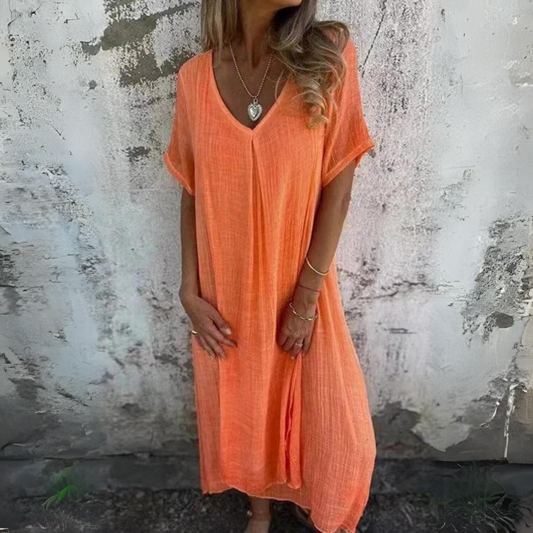 Nina | Luchtige Zomerjurk met V-Hals