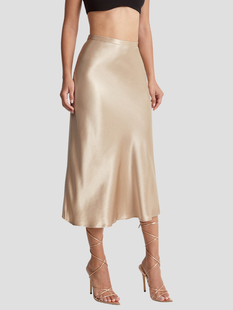 Danes | Elegante Satijnen Midi-Rok