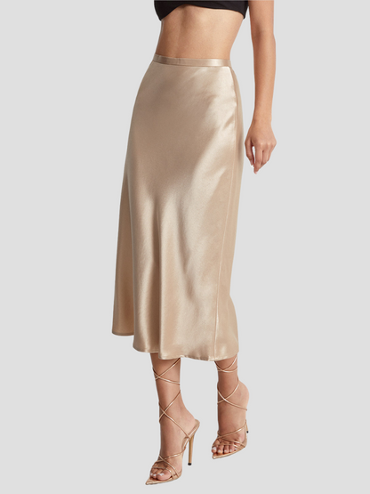 Danes | Elegante Satijnen Midi-Rok