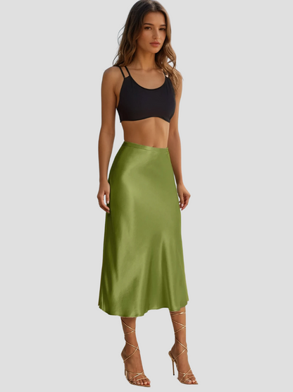 Danes | Elegante Satijnen Midi-Rok