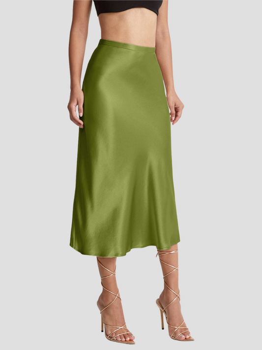 Danes | Elegante Satijnen Midi-Rok