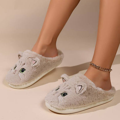 Warme Zachte Dames Katten Pantoffels
