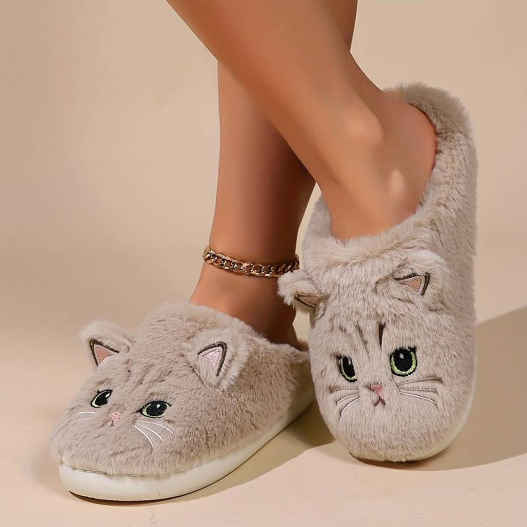 Warme Zachte Dames Katten Pantoffels