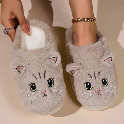 Warme Zachte Dames Katten Pantoffels