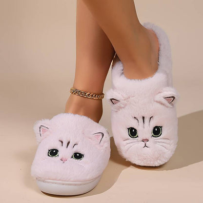 Warme Zachte Dames Katten Pantoffels