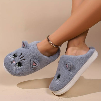Warme Zachte Dames Katten Pantoffels