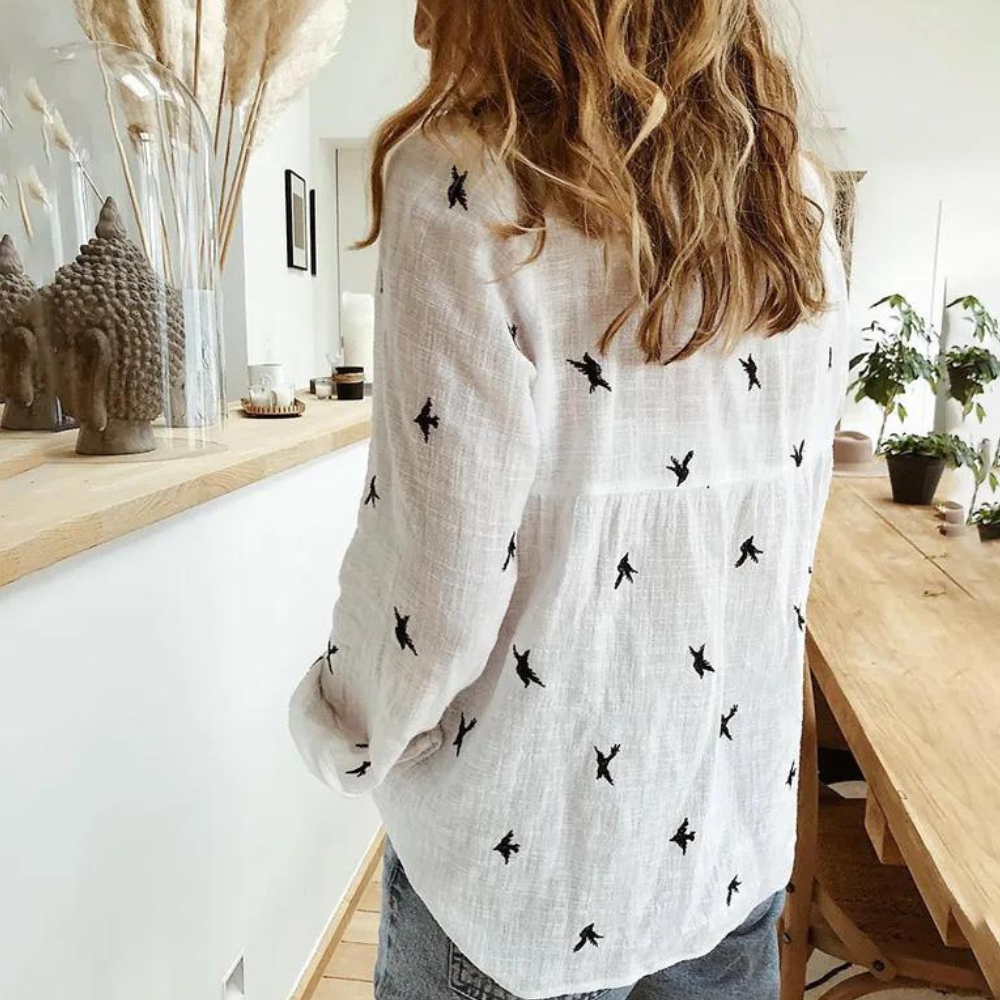 Ariella | Geborduurde Blouse