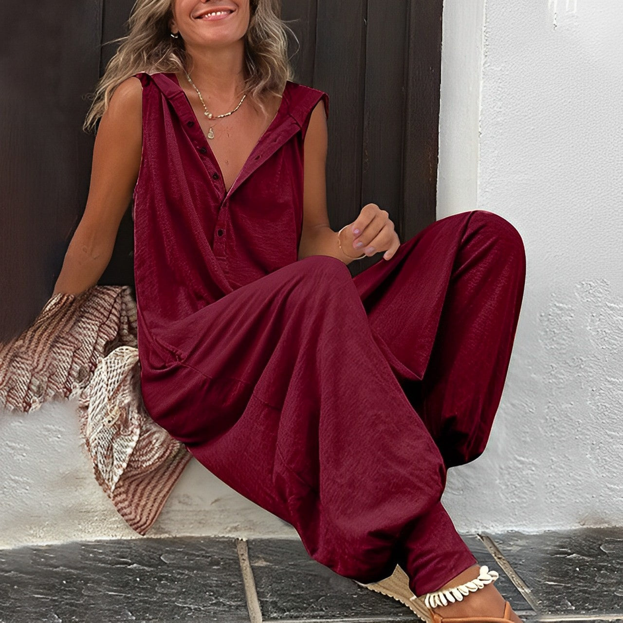 Brenda | Luchtige Losvallende Jumpsuit