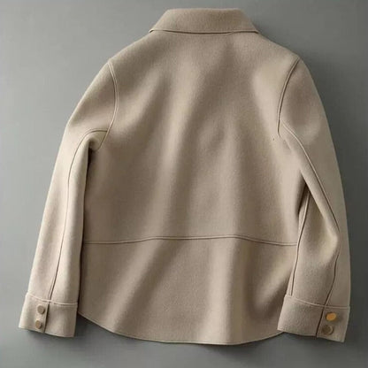 Stijlvolle Warme Chique Dames Jas met Elegante Knopen