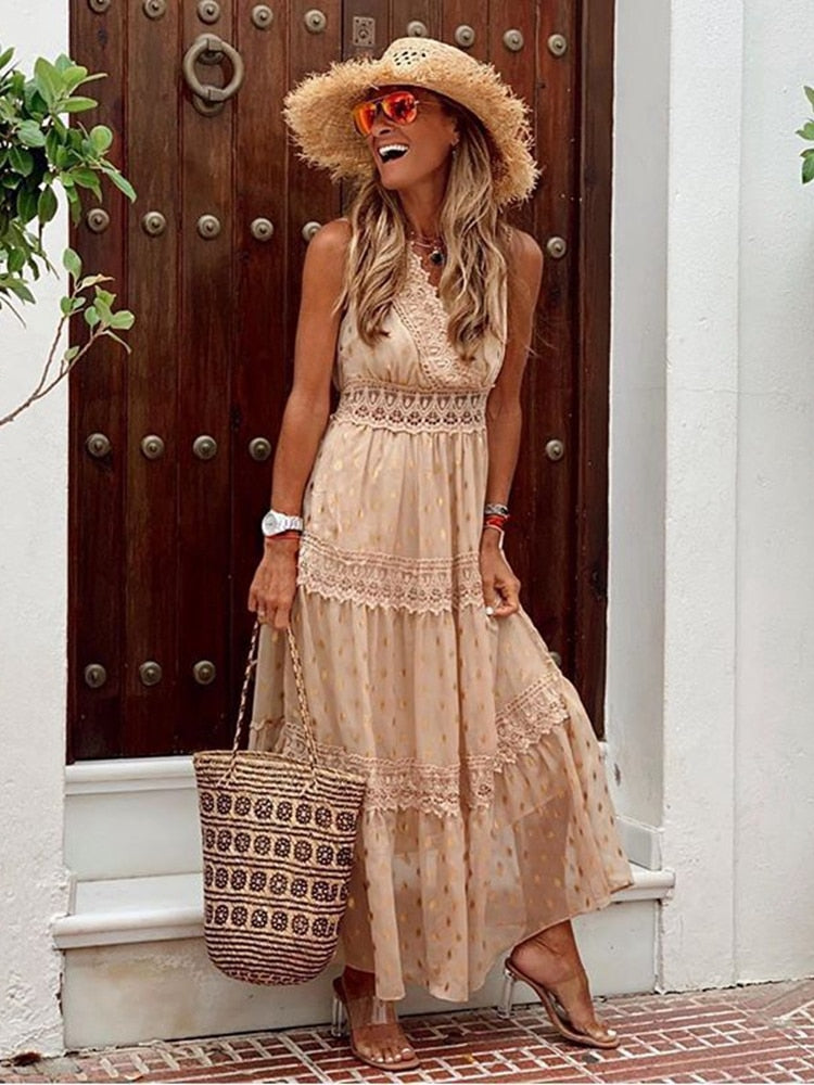 Roos | Robe Maxi d'Été Ibiza pour Femmes