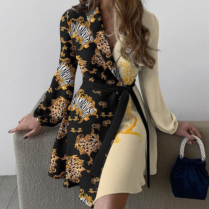 Natascha | Elegante Wikkeljurk met Lange Mouwen