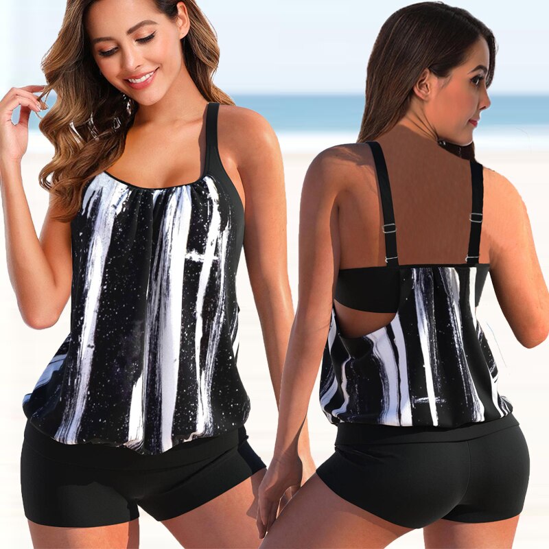 Lysette | Kolorowy damski zestaw tankini, wygodny