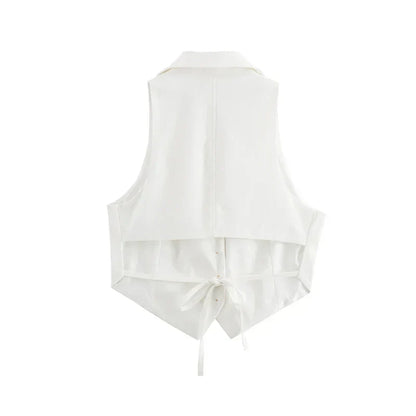Caretta | Mouwloos Gilet met Knoopsluiting en Tailored Fit