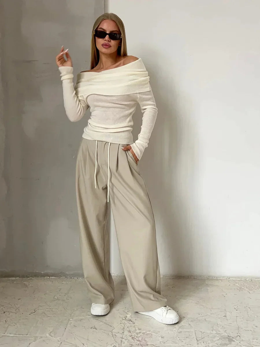Malou | Off-Shoulder Ribbed Top