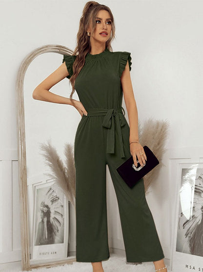 Gaby | Elegant Ruffled Jumpsuit met Tailleceintuur