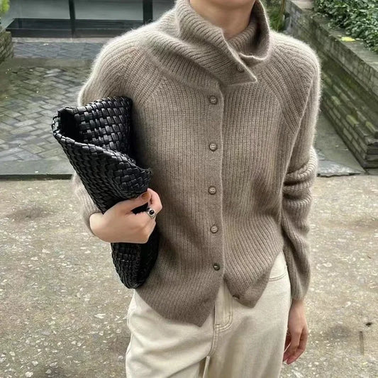 Aubree | Luxe Gebreide Cardigan met Knoopsluiting