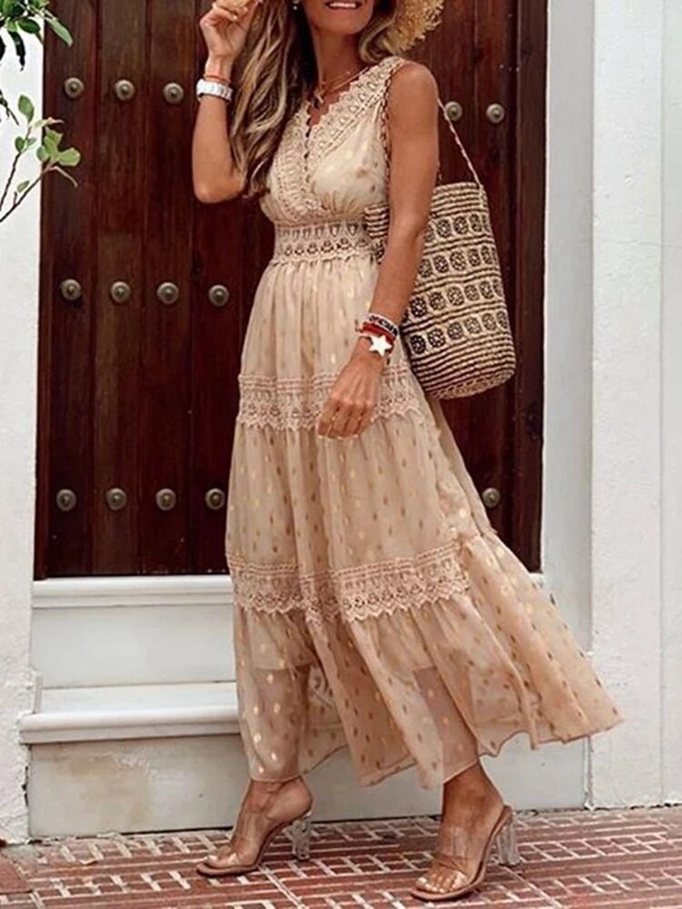 Roos | Robe Maxi d'Été Ibiza pour Femmes