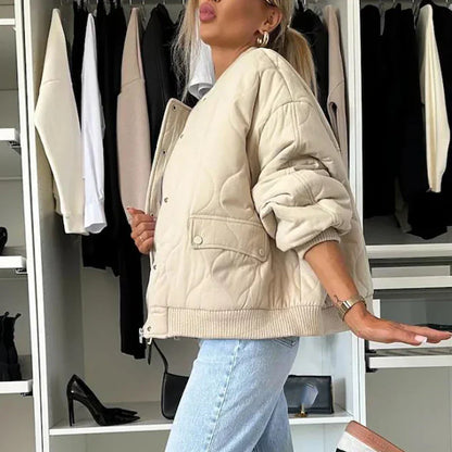 Oversized Dames Bomberjack met Gevoerde Pasvorm